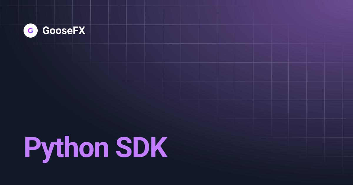 Python SDK | GooseFX